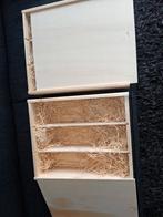 Twee houten wijnkistjes met schuiflade, Ophalen, Minder dan 50 cm, Minder dan 50 cm