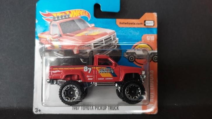Toyota Pick up Truck 1987 1:64 3inch Hotwheels Pol, Hobby en Vrije tijd, Modelauto's | Overige schalen, Nieuw, Auto, Verzenden