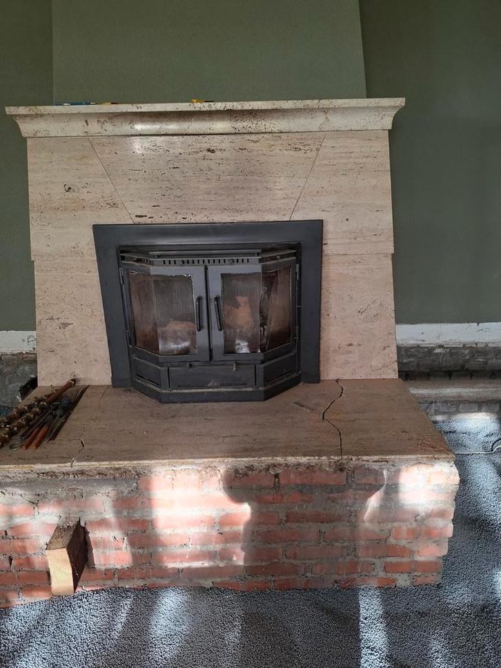 Barbas Inzet houtkachel, Huis en Inrichting, Haarden, Gebruikt, Houthaard, Ophalen
