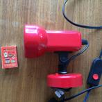 Klein wendbaar felrood spotje rood lampje spotlight vintage, Gebruikt, Metaal of Aluminium, Ophalen of Verzenden, Led