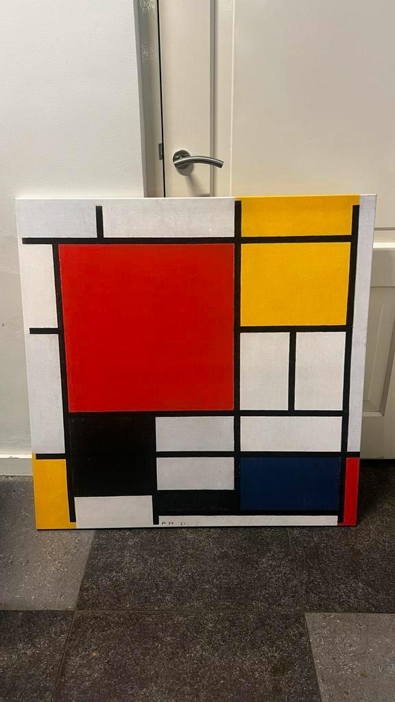 Piet Mondriaan canvas print (nog 3 over), Antiek en Kunst, Kunst | Schilderijen | Abstract, Ophalen