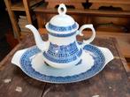 Vintage porselijnen Marokkaanse koffiekan met schaal, Antiek en Kunst, Ophalen of Verzenden