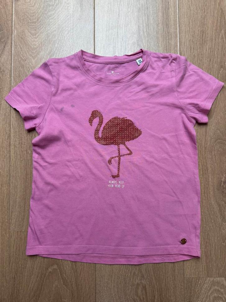 Tom Tailor t-shirt roze maat 128/134, Kinderen en Baby's, Kinderkleding | Maat 128, Gebruikt, Meisje, Shirt of Longsleeve, Ophalen of Verzenden