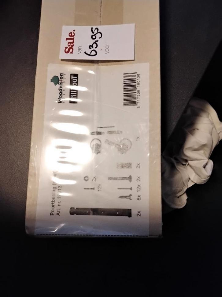 Poortbeslag Scharnieren met Toebehoren (Relief), Doe-het-zelf en Verbouw, Hang- en Sluitwerk, Nieuw, Scharnier, IJzer, Ophalen of Verzenden