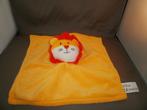 Wibra leeuw doekje geel/oranje /wit velours met rammel 25x25, Ophalen of Verzenden, Nieuw, Overige typen