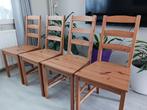 4 Jokkmokk houten stoelen van Ikea., Ophalen, Gebruikt, Bruin