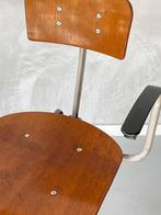 Ahrend tekentafelstoel Friso Kramer vintage burostoel design, Ophalen, Gebruikt, Bruin, NL