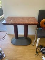 Marmeren (Side)Tafel ( heel zwaar) 77x80x50, Gebruikt, 50 tot 100 cm, Overige houtsoorten, Antiek