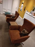 Draai fauteuils 1x cognac kleur pronto, Ophalen, 75 tot 100 cm, 50 tot 75 cm