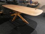 Eettafel Nikki deens ovaal organisch 280x110 blank hout, Huis en Inrichting, Tafels | Eettafels, Ophalen, 200 cm of meer, Zo goed als nieuw