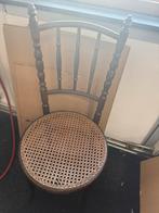 Antieke Mischel Austria Stoel met Riet Zitting - Uniek Desig, Antiek en Kunst, Antiek | Meubels | Stoelen en Banken, Ophalen of Verzenden