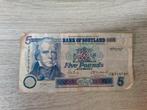 Oud Schots 5 Pond biljet, Ophalen of Verzenden, Buitenland, Bankbiljetten
