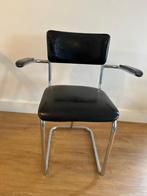 Vintage industriële eetkamerstoel zwart, Huis en Inrichting, Ophalen, Overige materialen, Gispen Vintage, Zwart