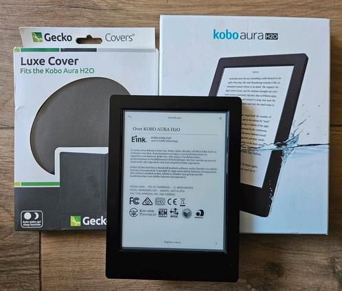 Zgan Kobo Aura H2o ereader met nieuwe sleepcover, Computers en Software, E-readers, Zo goed als nieuw, 7 inch, 4 GB of minder