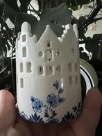New- Heinen Delfts Blauw Huisje Waxinelichthouder, Huis en Inrichting, Woonaccessoires | Kandelaars en Kaarsen, Overige materialen