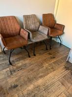 3 eetkamerstoelen, Ophalen, Gebruikt, Bruin, Vier