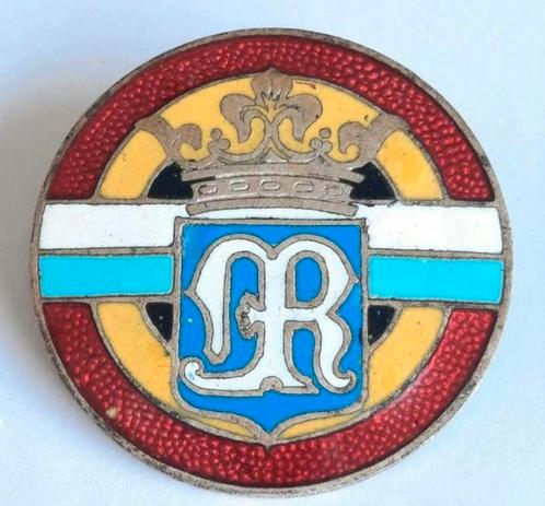 Vintage emaille broche Belgische bedevaart Lourdes, Verzamelen, Speldjes, Pins en Buttons, Gebruikt, Speldje of Pin, Overige onderwerpen