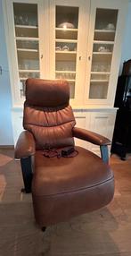 Electrisch verstelbare Sta op/ relax fauteuil stoel, Huis en Inrichting, Leer, 75 tot 100 cm, Zo goed als nieuw, 50 tot 75 cm