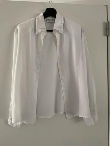 #Cartoon witte blouse met lange mouwen maat 38 in goede staa