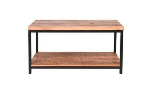 Industriële salontafel mangohout, Huis en Inrichting, Tafels | Salontafels, Zo goed als nieuw, Minder dan 50 cm, 50 tot 100 cm