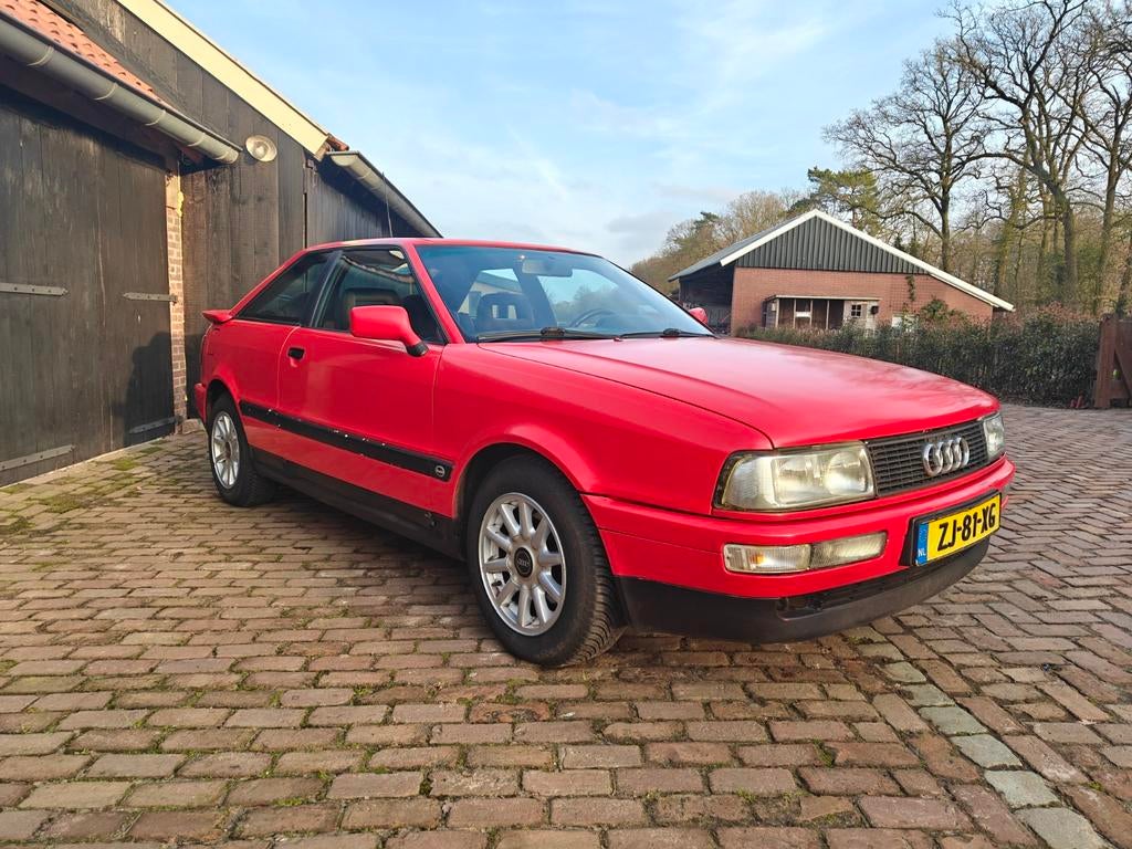 Audi 80 Coupe 2.3 E U9 1991 Rood, Auto's, Voorwielaandrijving, 1204 kg, Origineel Nederlands, Handgeschakeld