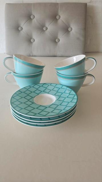 Villeroy & Boch kop en schotel set (4 personen) beschikbaar voor biedingen