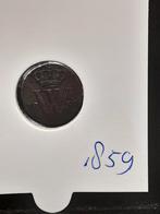 Halve cent 1859 koning Willem III, Postzegels en Munten, Munten | Nederland, Ophalen of Verzenden, Koning Willem III, Overige waardes