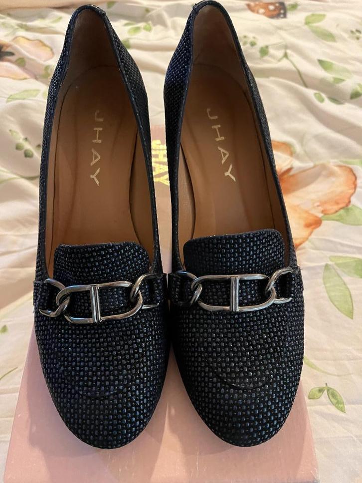 blauwe loafers/pumps JHay, Kleding | Dames, Schoenen, Zo goed als nieuw, Pumps, Blauw, Ophalen of Verzenden
