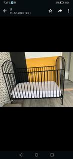 Vintage ijzeren spijlen bed, Kinderen en Baby's, Ophalen, Gebruikt, Minder dan 140 cm, Minder dan 70 cm