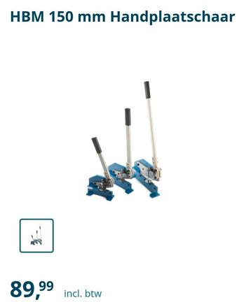 HBM 150mm plaatschaar nieuw!! beschikbaar voor biedingen