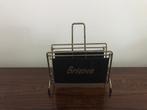 Retro vintage brieven houder organizer zwart goud, Ophalen of Verzenden, Gebruikt