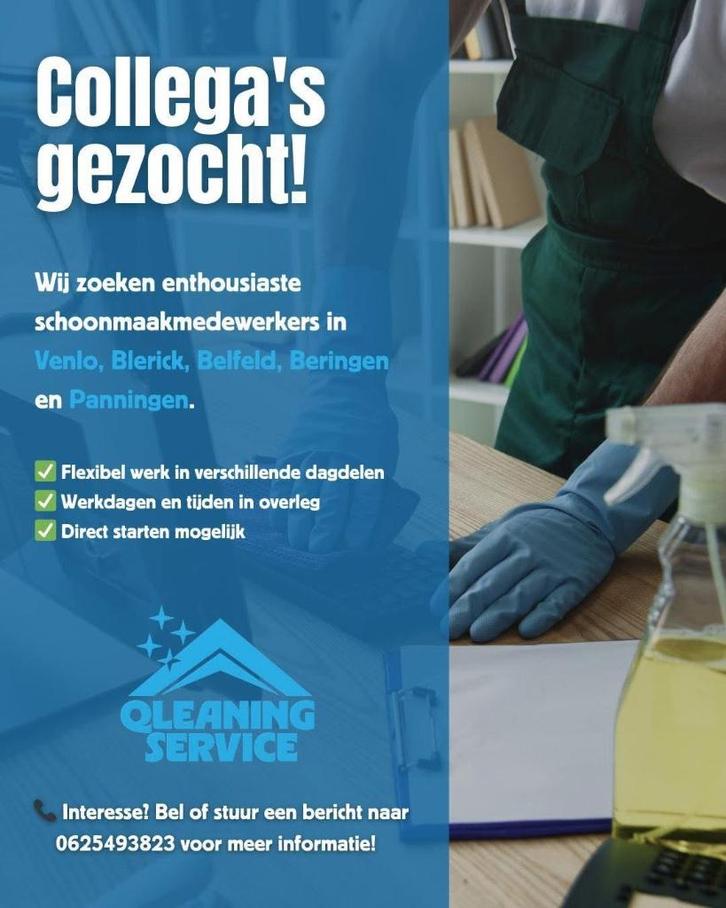 Schoonmaak medewerker gezocht, Vacatures, Vacatures | Zakelijke dienstverlening, LBO / VMBO, Starter, Overige vormen, Geschikt als bijbaan