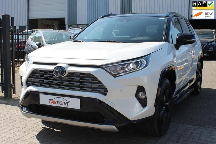 Toyota RAV4 2.5 Hybrid AWD Bi-Tone 360 Leer Trekhaak!, Auto's, Toyota, Bedrijf, Te koop, Rav4, 360° camera, 4x4, ABS, Achteruitrijcamera