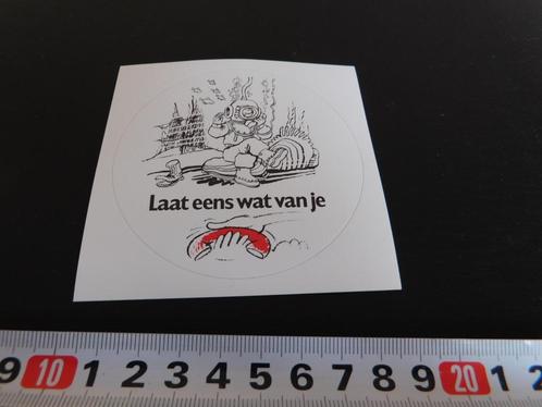 sticker PTT Telecom laat eens wat van je hoorn  strip MPB966, Verzamelen, Stickers, Zo goed als nieuw, Bedrijf of Vereniging, Ophalen