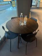 Deensdesign Eettafel + 4 Eetkamerstoelen, Ophalen, Zo goed als nieuw, 100 tot 150 cm, 100 tot 150 cm