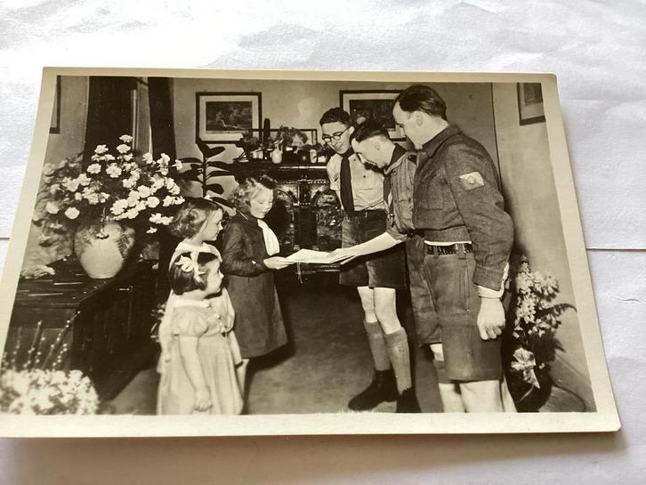 Ansichtkaart Padvinders & Prinses Marijke 1947, Verzamelen, Scouting, Ophalen of Verzenden