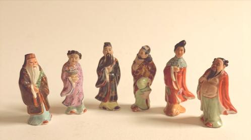 Zes onsterfelijken, goden teab, Antiek en Kunst, Kunst | Niet-Westerse kunst, Ophalen of Verzenden