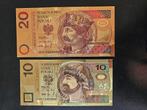 10 en 20 zloty Polen vergoude set, Ophalen of Verzenden, Polen, Setje