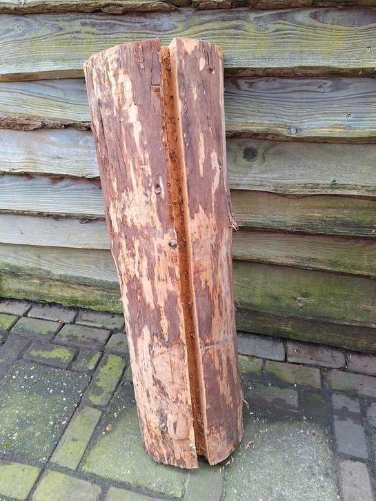 Halve boomstam 104 CM, douglas., Tuin en Terras, Palen, Balken en Planken, Zo goed als nieuw, Palen, Minder dan 180 cm, Ophalen