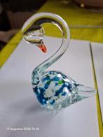 Glazen zwaan blauw/groen ., Ophalen