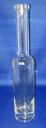 Retro 1980’s enkelbloem vaas/fles, Ophalen of Verzenden, Zo goed als nieuw, Glas, Minder dan 50 cm