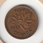 Canada, 1 cent 1937, Ophalen of Verzenden, Losse munt, Noord-Amerika