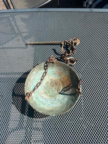 Antieke Koperen Balans Weegschaal beschikbaar voor biedingen