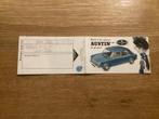 Austin 1100 Glider Leaflet- Zeldzaam!, Ophalen of Verzenden
