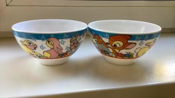 Twee Bambi Kommen - Leuke Kinderkommen beschikbaar voor biedingen