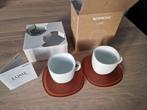 2 NIEUWE Nespresso kop- en schotels Lungo - Lume collection, Nieuw, Ophalen of Verzenden, Overige stijlen, Kop(pen) en/of Schotel(s)
