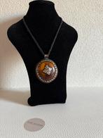 S051/ Bijzondere Afrikaanse Amber Amulet Ketting GROOT, Overige materialen, Verzenden, X, Verstelbaar