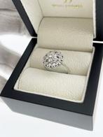 Witgouden Rozet Ring 1.0 ct Briljant Geslepen Diamant TW, Wit, Onbekend, Ophalen of Verzenden, Zo goed als nieuw