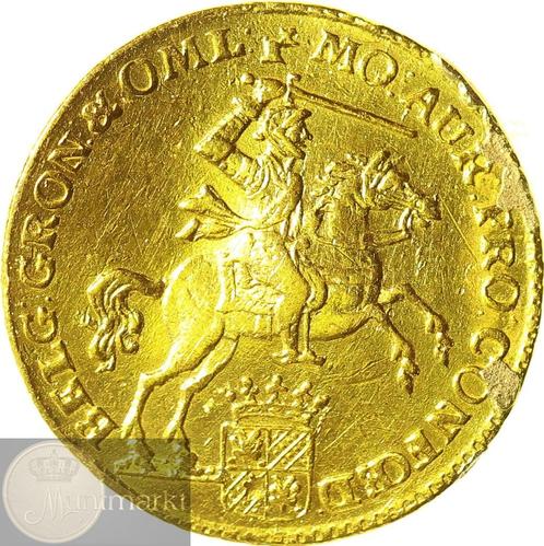 Groningen & Ommelanden - Halve Gouden Rijder / 7 Gulden 1761, Postzegels en Munten, Munten | Nederland, Losse munt, Overige waardes