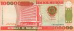 100.000 Meticais Mozambique 1993 Bankbiljet UNC #MZ2, Ophalen of Verzenden, Overige landen, Los biljet